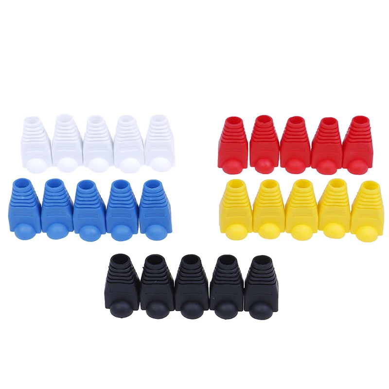 Adaptador Cap Rj-45 pçs/lote 20 Rj45 Cat5 Cat6 Capa Botas Cap Cabeça Cap Tomada