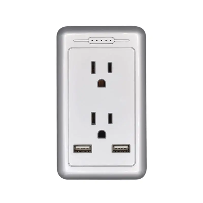 

US Wall Panel Outlet with Dual USB Charger Electrical Socket Duplex Receptacle Socket for Home Room Use