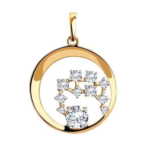 Pendant SOKOLOV gold with cubic zirconia