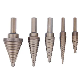 

5pcs Cobalt Multiple Hole 50 Sizes Step Drill High Speed Steel HSS Bit Set