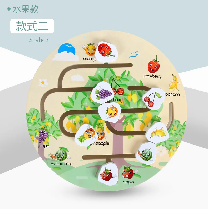 Baby Mindfulness Training CHILDREN'S Camera Track Moving Position Maze Toy Wood Find a Educational Toy