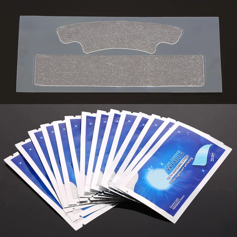 1 шт. отбеливающие чистящие полоски для отбеливания зубов двойные эластичные