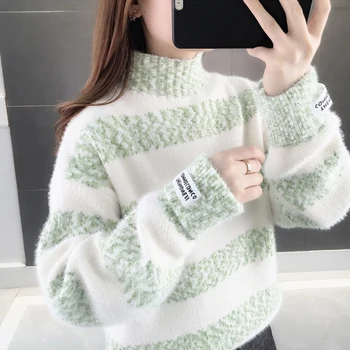 

Plus size Knitted Tops Women Autumn Korean Fashion Clothes Pullovers Sweater Mujer Jumper Large Size Solid Slit Knit Wear