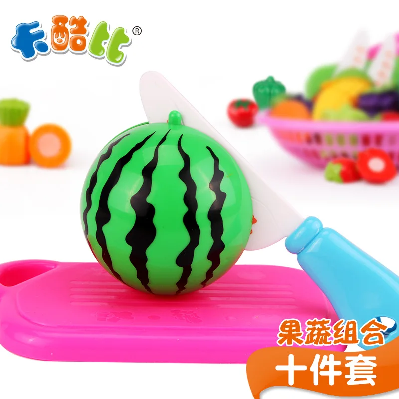 

Kakuniao bi Fruit Cut 10 Pieces & Vegetable Combination Children Play House Parent And Child Interactive Kitchen Toy