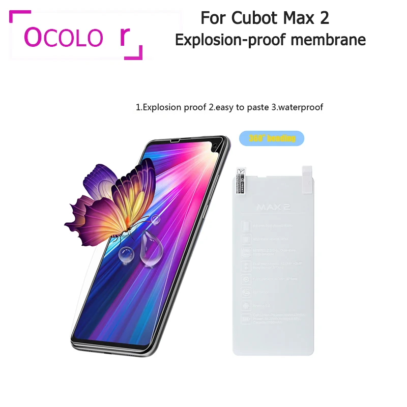 Ocolor для Cubot Max 2 противовзрывная защитная пленка 6 8 ''экран с защитой против
