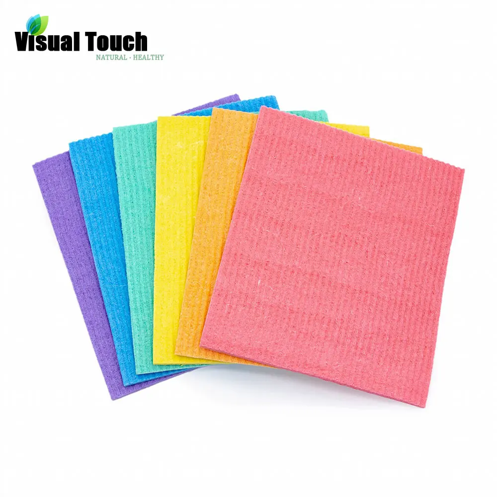 

5/10Pcs Dishcloth Cellulose Sponge Cloths Bulk Eco-Friendly Reusable Cleaning Cloths for Kitchen Absorbent Dish Cloth Hand Towel
