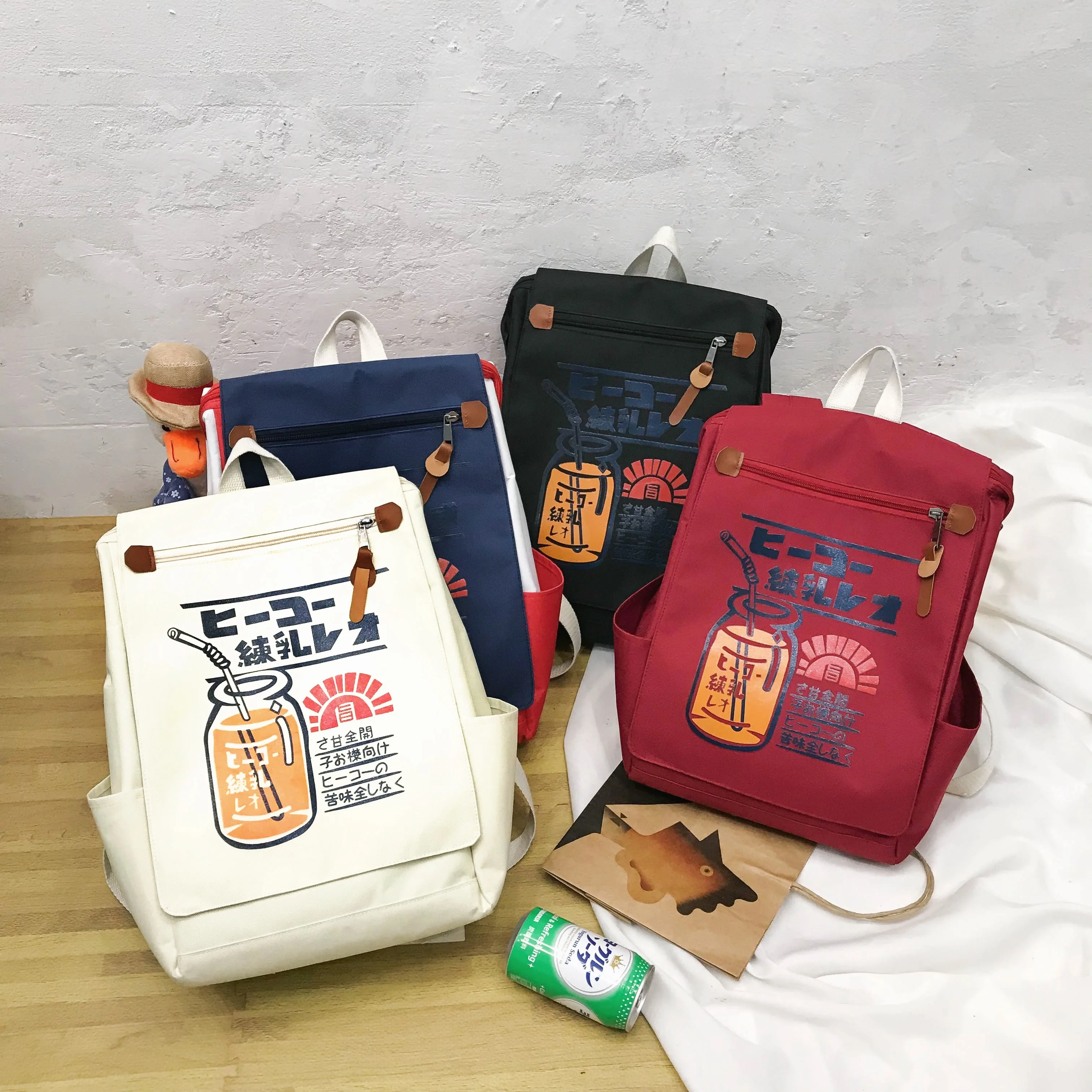 Японская стильная бутылка рюкзаки для женщин мультфильм Оксфорд ткань водонепроницаемый вместительный рюкзак студент-Подростковый мешок для девочек