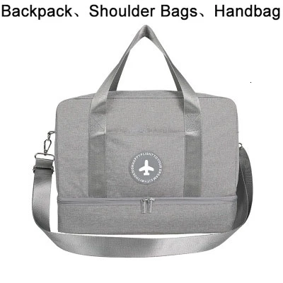 SNUGUG отделение для сухого и мокрого путешествий Большая вместительная двухслойная пляжная сумка для фитнеса и ванны сумка для плавания аксессуары для путешествий - Цвет: A  Gray