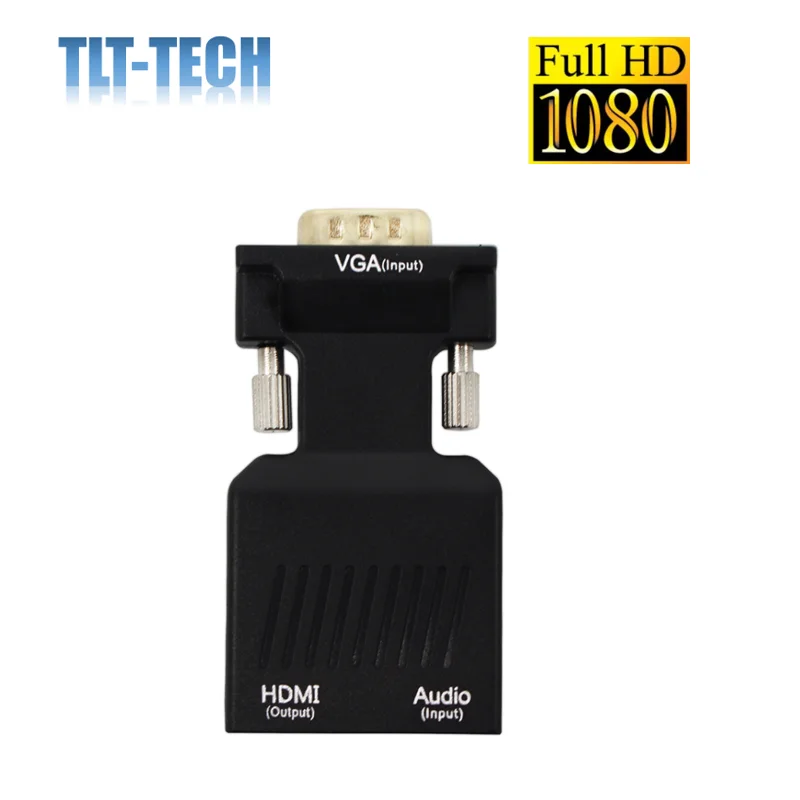 

VGA to HDMI Converter 1080 P VGA to HDMI adapter with Video 1080P for PC Laptop to HDTV Projector with audio cable