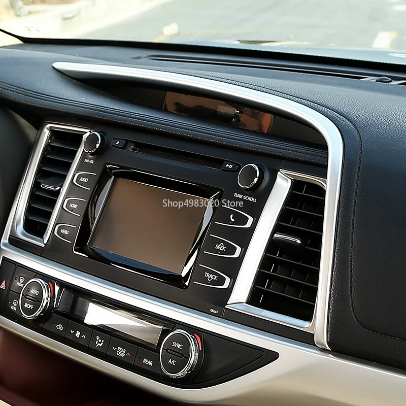 Для Toyota Highlander автомобильный стикер Стайлинг средняя консоль центральный контроль Навигация Кондиционер Отделка Рамы 1 шт