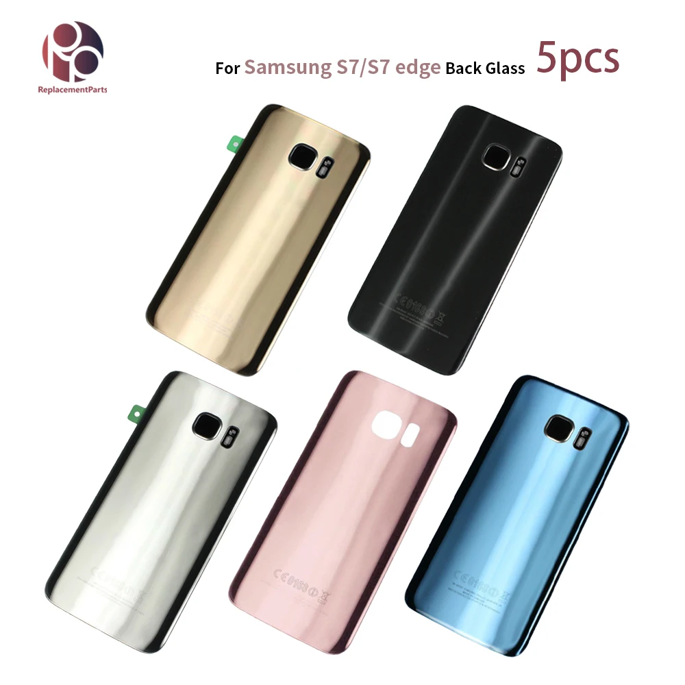 

5pcs Battery Back Cover For Samsung Galaxy S7 Edge G930 G935 Door Housing Replacement Repair Parts with Camera Glass Lens