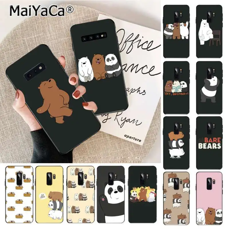 

MaiYaCa we bare bears miniso Colorful Cute Phone Case for Samsung S9 S9 plus S6 edge plus S7 S7edge S8 S8plus S10 S10 plus
