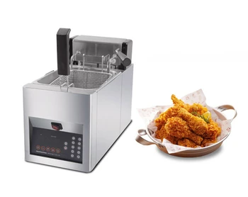 

Electric Commercial Deep Fryer for fast food chain 8L Automatic lifting electric fryer with single cylinder Auto Lift-up Fryer