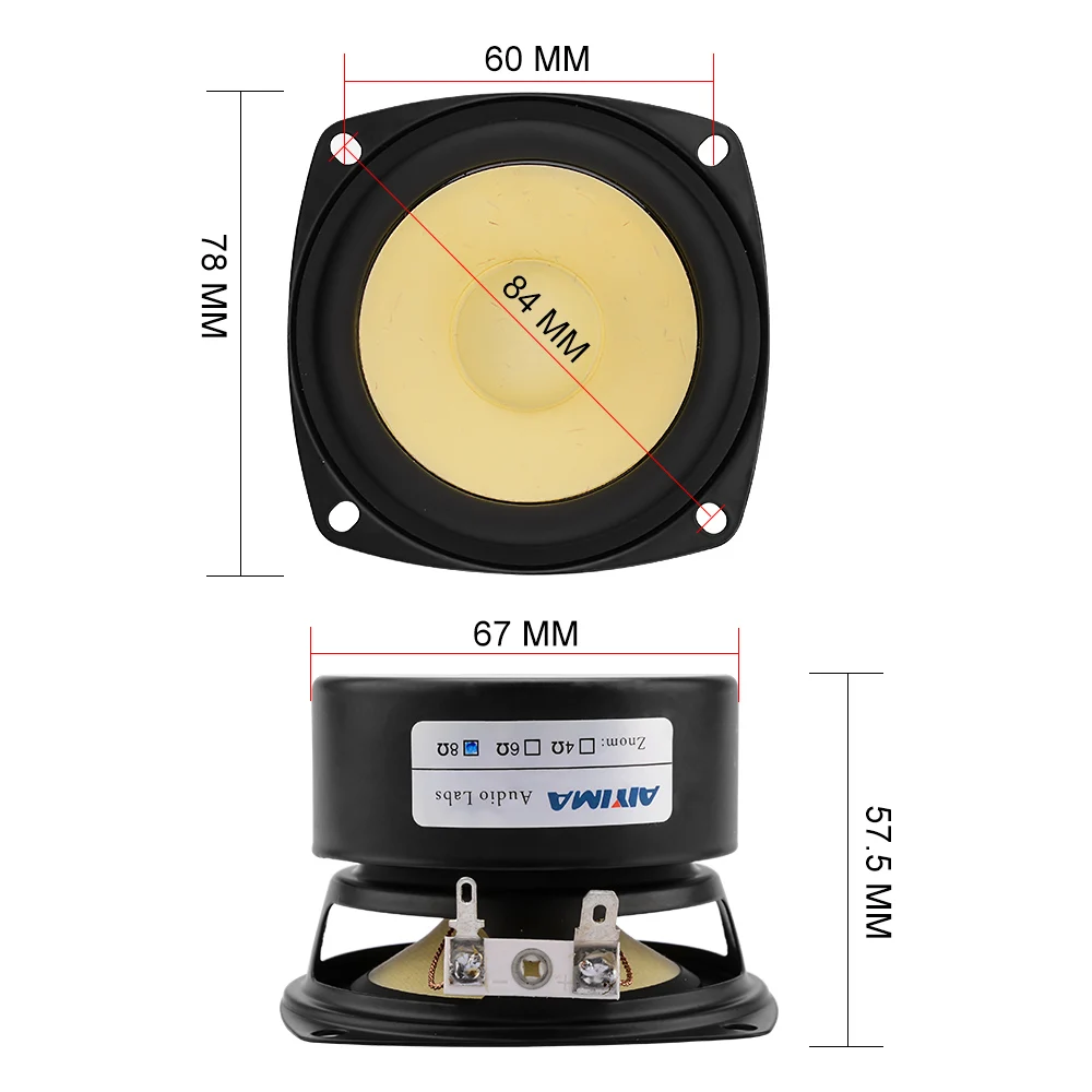 2Pcs 3 Inch Full Range Audio Speakers for DIY Home Amplifier System Portable Speaker audio speakers