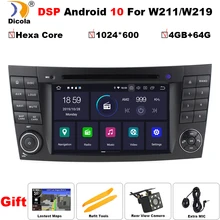 7 "IPS PX6 DSP Hexa Core Auto Multimedia Player Android 10 Für Mercedes/Benz/E Klasse/W211/E300/CLK/W209/CLS/W219 GPS Radio CANBUS