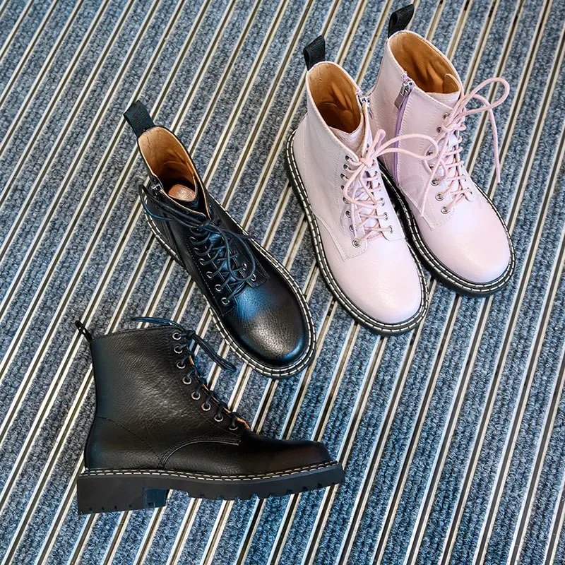 MORAZORA/ горячая распродажа; обувь из натуральной кожи; женские ботинки; ботинки на платформе со шнуровкой; сезон осень-зима; качественные женские ботильоны