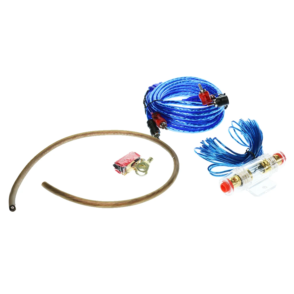 4pcs High Quality Car Audio Subwoofer Amplifier Installation AMP Wire Kit