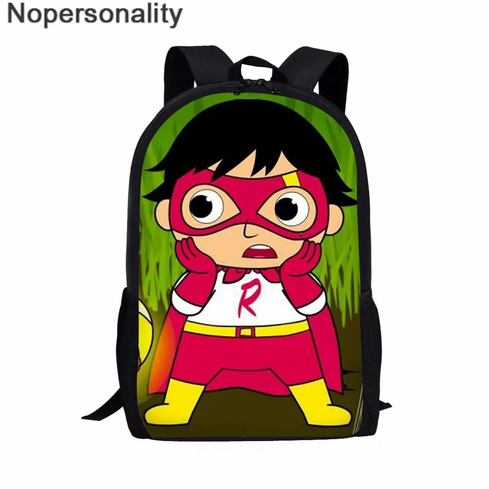 Nopersonality мультфильм Райан мире печать детский рюкзак для мальчиков и девочек 3 шт./компл. ранцы Начальная школа детская книга сумка Mochila - Цвет: LH1262C