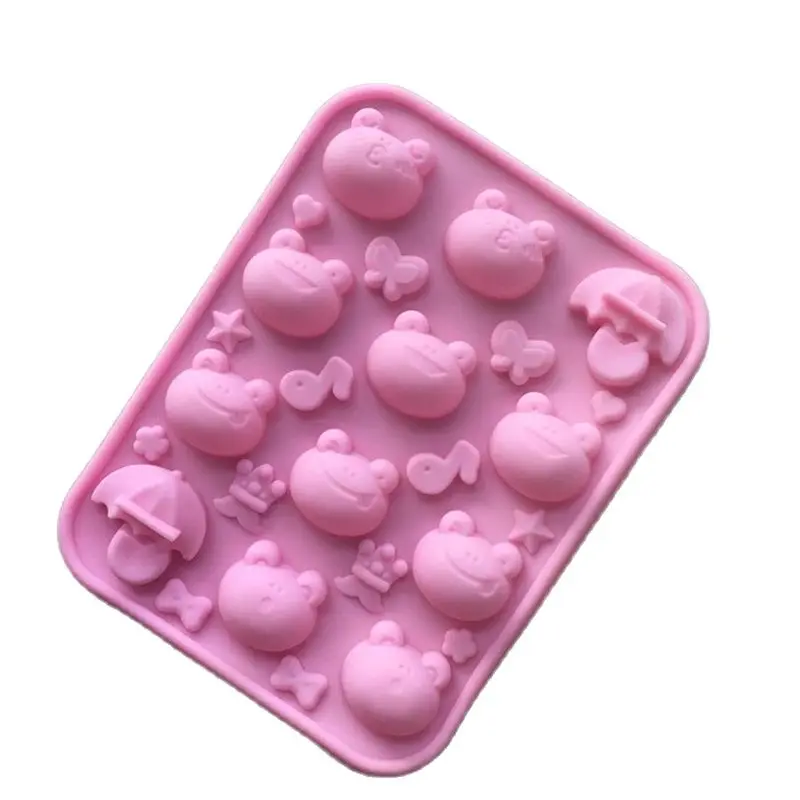 12 Lattice Frog / Frogs Chocolate Silicone Cake Mold Bakeware Tools