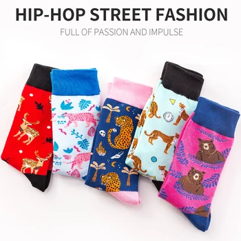 

Harajuku Kawaii Happy Male Cotton Socks Men Fashion quality Funny street wear hip hop Long women Socks Cute crazy Creative