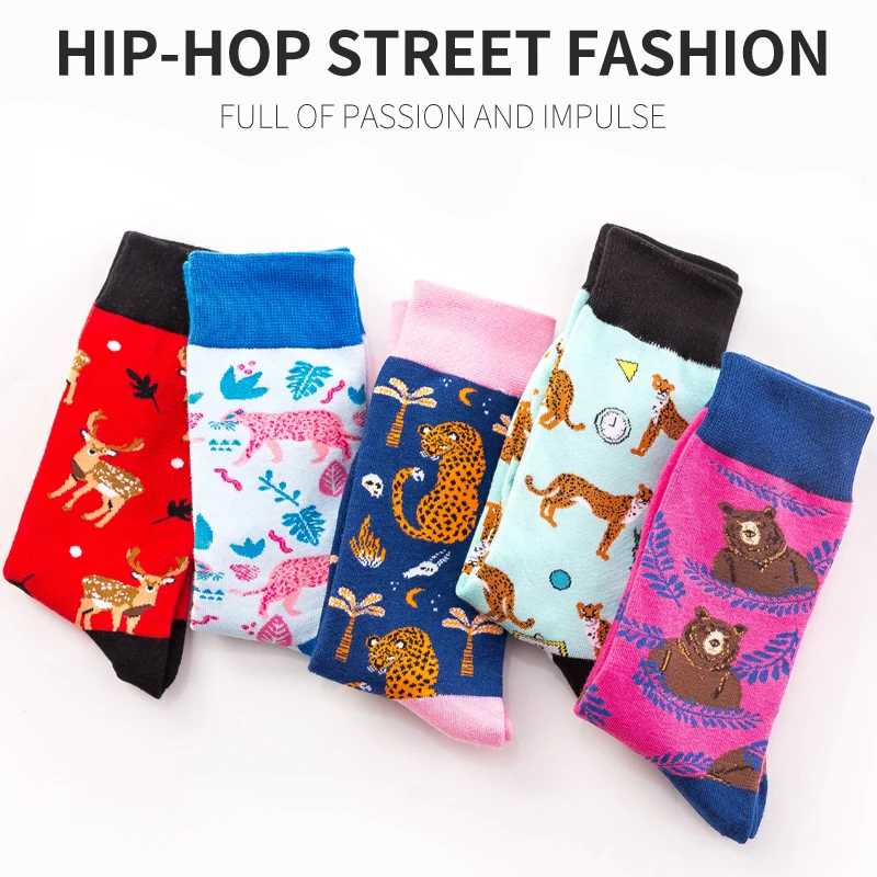 Harajuku Kawaii счастливые мужские хлопчатобумажные носки Модные Качественные