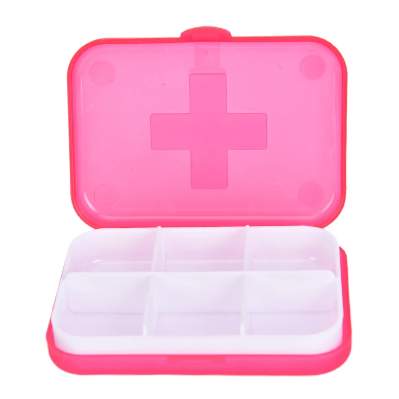 4 Slots Portable Building Block Storage Pill Box Jewelry Organizer Drug Case 