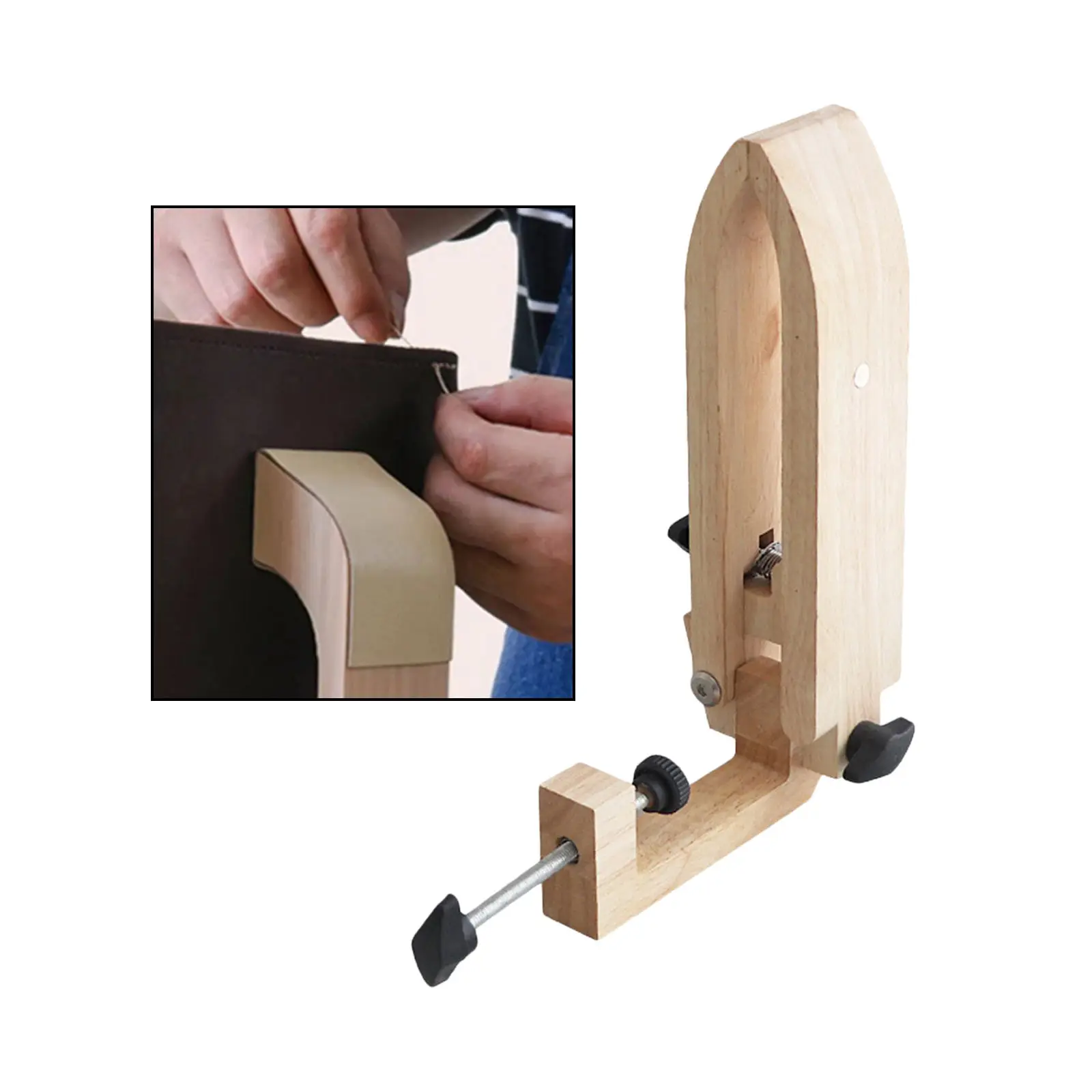 Wood Leather Craft Clamp Clip Table Desktop Lacing Stitching Pony Horse Clamp Wood DIY Hand Sewing Lacing Craft Making Tools