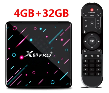 X88 pro+ Android 9,0 ТВ приставка Rockchip RK3368PRO 4 Гб 128 ГБ Смарт ТВ приставка Восьмиядерный Bluetooth 2,4G и 5G Wifi 4K медиа-проигрыватель Google - Цвет: 4gb 32gb