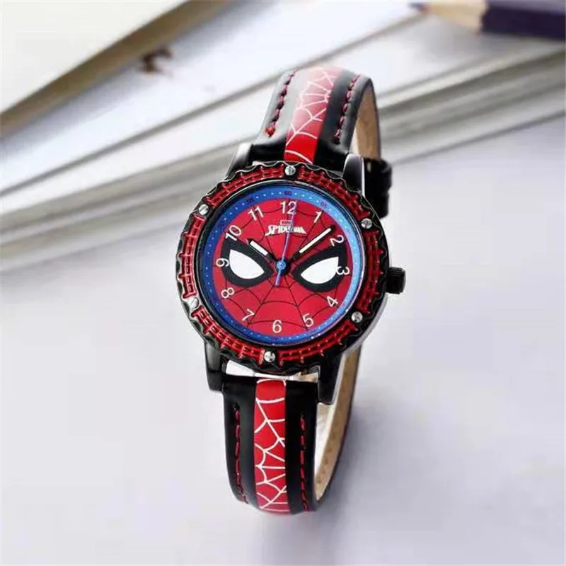 Children Cartoon Watch Boy Primary School Student Clock Spiderman Quartz Watch Luminous Pointer Boy's WristWatch 2