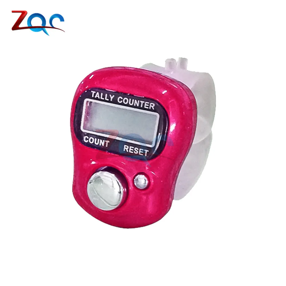Portable Electronic Digital Counter Mini LCD Hand Held Finger Ring Tally Counter Stitch Marker Plastic Row hand tally counter electronic counter