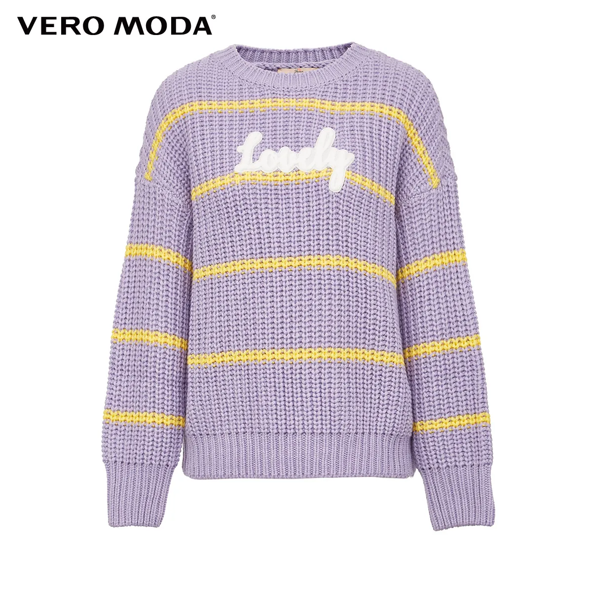 Vero Moda новые женские О-образный вырез свободный крой овечья шерсть Флокирование патч вязать | 319313564