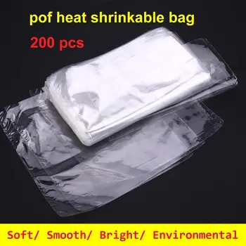 

200 Pcs 6X6 inch Waterproof POF Heat Shrink Wrap Bags for Soaps Bath Bombs and DIY Crafts (Transparent)