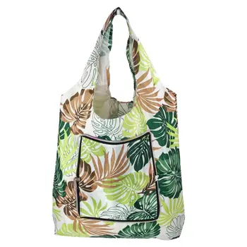 

Foldable Handy Shopping Bags Printing Reusable Tote Pouch Recycle Storage Handbags Organizer