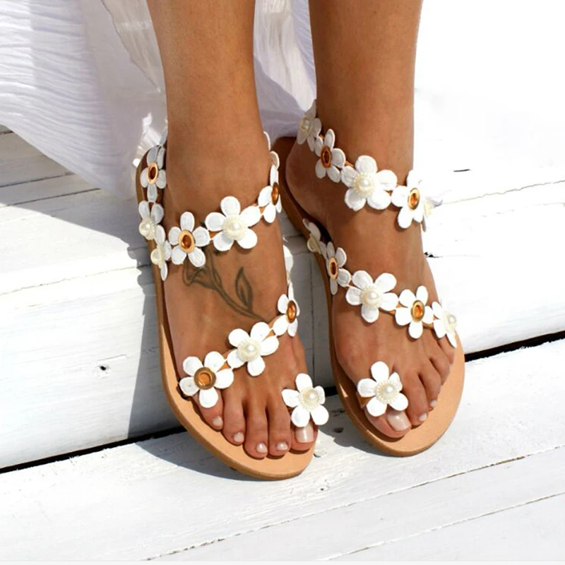 Women Flat Sandals Ankle Strap  