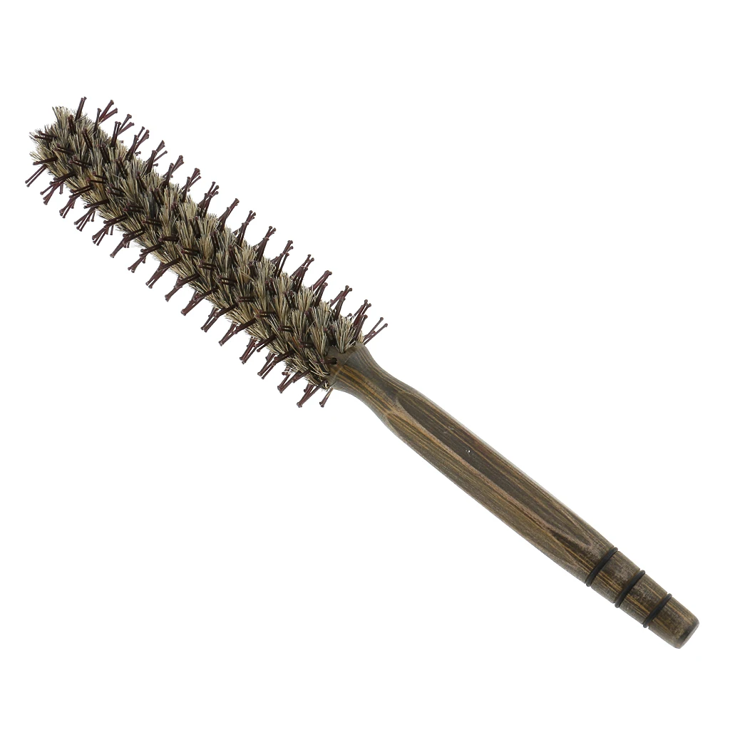 Natural Wooden Handle Anti-static Bristle Hair Curly Comb Scalp Massage