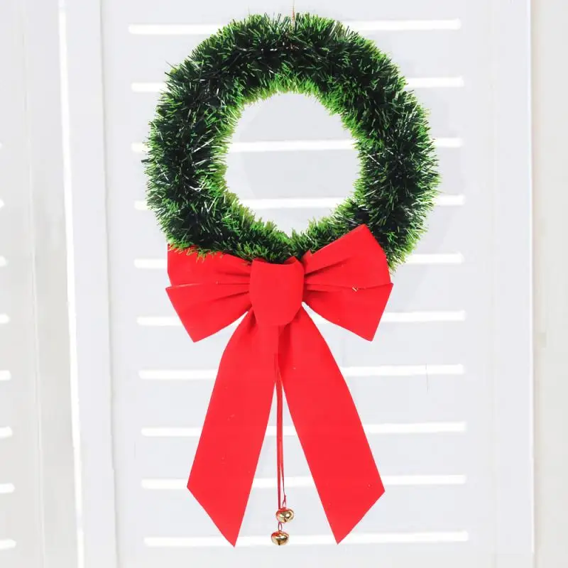 about 30 cm 1 шт. украшение для рождественской елки для украшения дома Navidad Гирлянда Венок из ротанга кольцо для настенный дверной подвесной Рождественский вечерние Декор - Цвет: about 30 cm