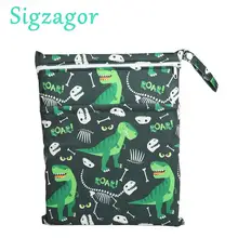 [Sigzagor] 1 Nass Trocken Tasche Windel Tasche Windel Tasche Einsatz Zwei Rv Baby Wasserdicht Wiederverwendbare Schädel Jack Skeleton 100 Designs(China)