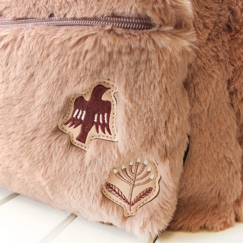 Flower Princess Snow Melt 2024 Fall/Winter New Women Backpack Plush Bag Female Pink Wild Fashion Girl Heart Backpack For Laptop