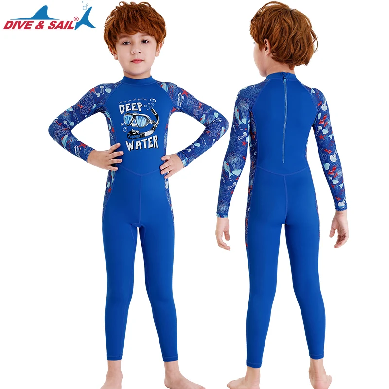 Kids Diving Suit Wetsuit One-Piece Underwater Jumpsuit UV Protect Youth Swimsuit Water Sports Wetsuits