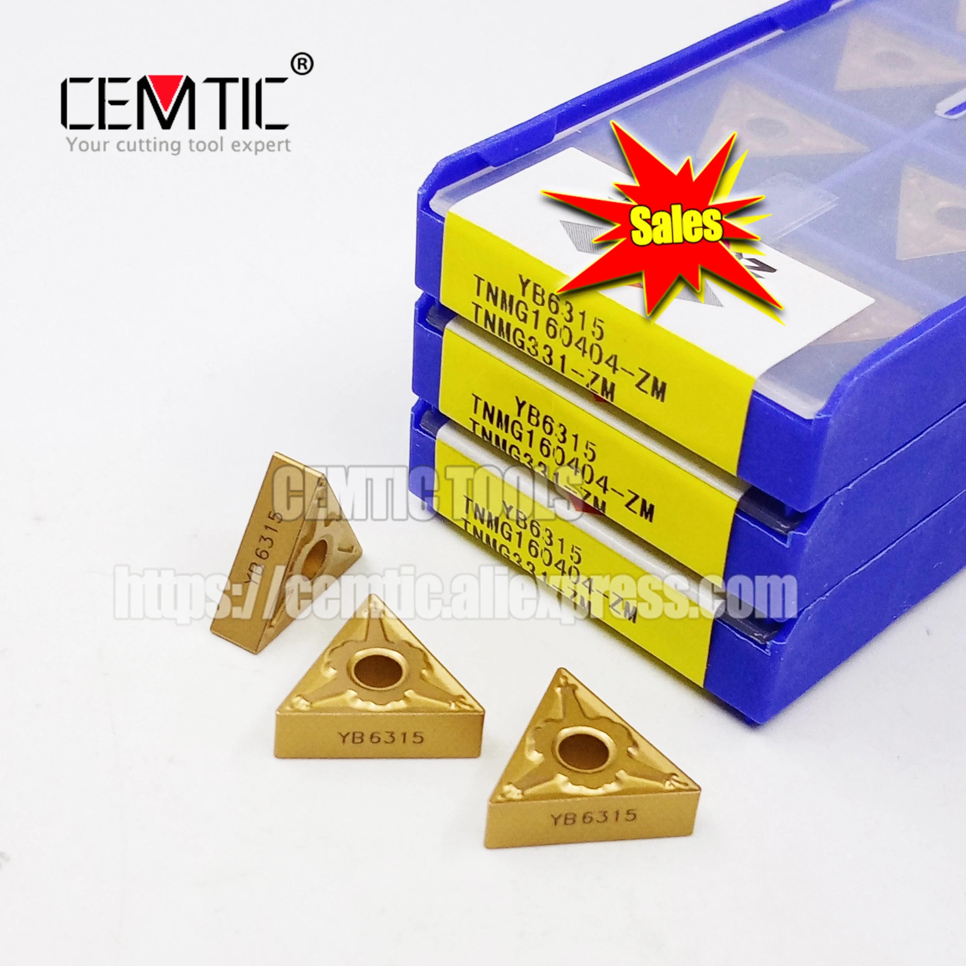 

ZCC External CNC Blade Triangle Turning Tool 10PCS/BOX TNMG160404-ZM YB6315 Special For Processing Steel