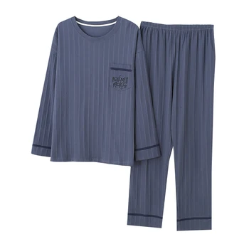 

2020 Cotton Pajamas men Cartoon Long Sleeve Cute Pyjamas Autumn winter Home Clothes Comfortable Homewear men Lounge Sleepwear