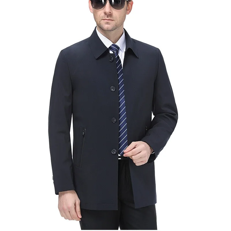 Новый мужской роскошный приталенный Блейзер на одной пуговице деловая Рабочая куртка большого размера M-4XL