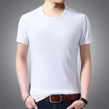 

2020 new men's summer solid short-sleeved T-shirt, men's youth T-shirt, red, white, black T-shirt