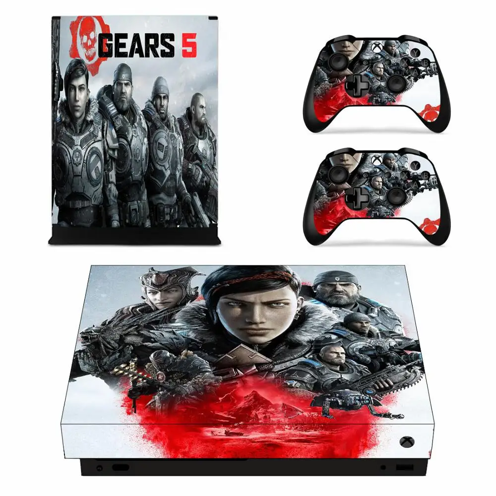 Gears 5 sticker s для Xbox One X Viny наклейки для кожи наклейки Pegatina для Xbox one X консоли пульты дистанционного управления - Цвет: YSX1X2402