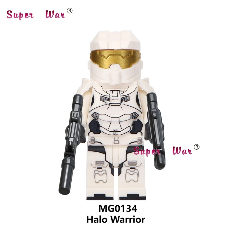 MG0134 50 шт. мультфильм серии человек паук Сельский медведь лошадь D. Va Halo лиса девочка пицца человек строительные блоки для детей игрушки - Цвет: MG0134
