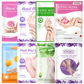 

8Pack Moisturizing Exfoliating Foot Mask Hand Glove Whitening Hand Mask Gloves Peeling Exfoliation Feet Mask Foot Patch