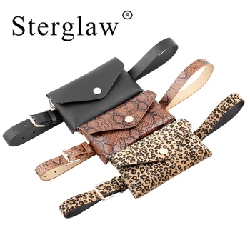 

106x2.3cm Europe fashion snake pockets belt women's 2020 women's casual wear belt aesthetic with diagonal chain belt riem N081