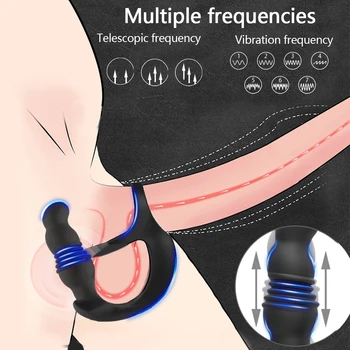 Anal Plug Vibrator Sex Toys For Men Masturbator Prostate Massage Thrusting Women's Dildo Vibrator Penis Ring Butt Plug Gay Bdsm 3