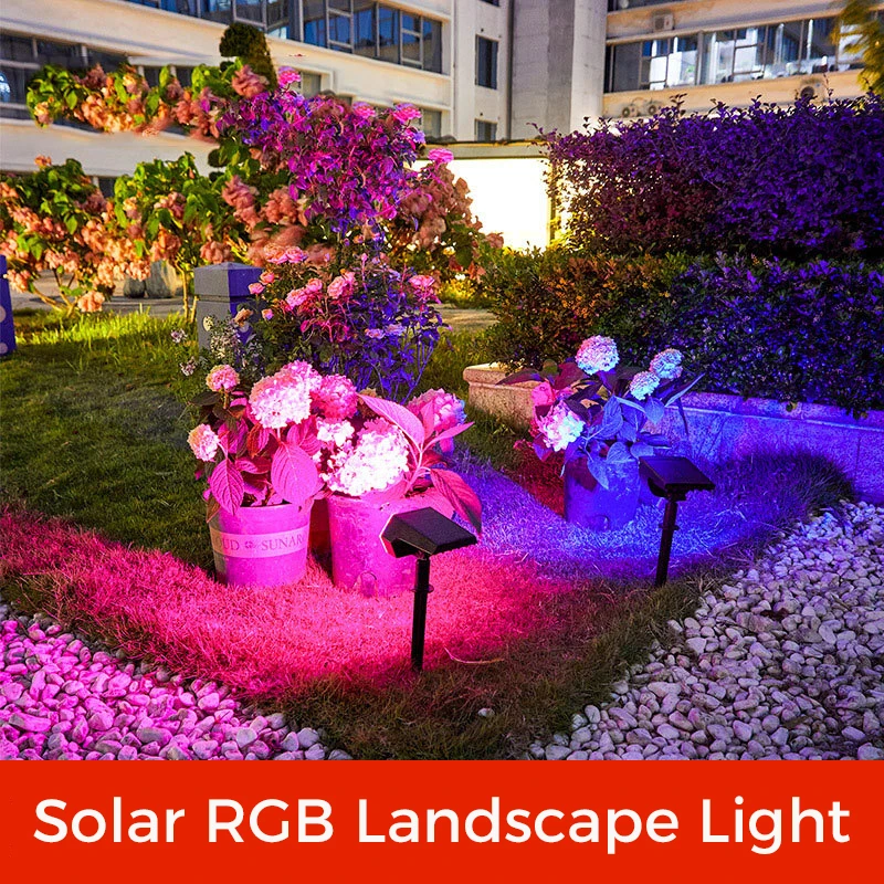 108 92 43LED Solar landscape spotlights outdoor waterproof Garden lamp for Yard street wall lights cool warm light 3 modes solar garden lanterns