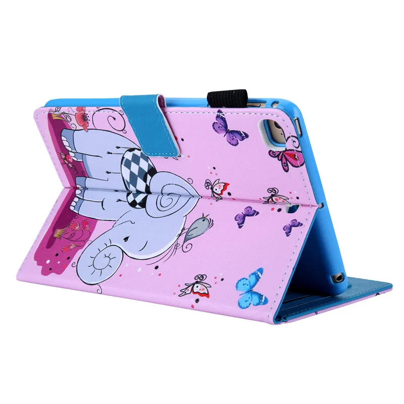 Для iPad mini 1 2 3 4 5 чехол с рисунком собаки кошки слона Чехол подставка кошелек чехол для iPad mini mini2 mini3 mini4 mini5